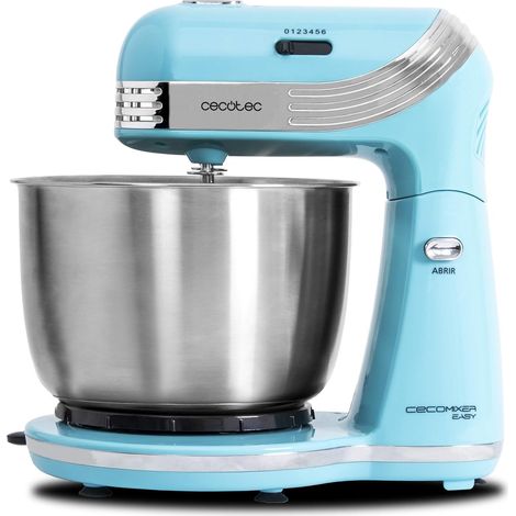 Robot Patissier Cecomixer Easy. Mouvement Circulaire, Capacité de 3 L, Bol en Acier, 5 Fonctions, Battre, Mélanger, Monter, Émulsionner, 6 Vitesses, 250 W