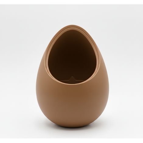 Un pot de fleurs moderne et décoratif brun en forme de nid pour les plantes. (1/3)