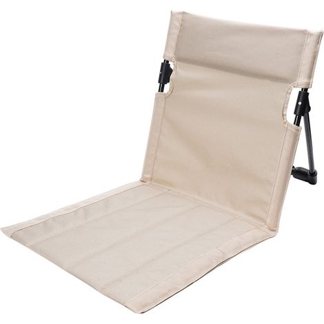 Klappbarer Campingstuhl – Campingstuhl – Klappstuhl – Strandstuhl – Mit Rückenlehne – Geeignet für Strand und Rasen – Aluminium – Khaki (1/4)