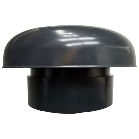 Chapeau de ventilation Ø 200 mm – Finition métal – Diamètre extérieur 205 mm – Pour canalisations en PVC – Couleur gris ardoise (1/2)
