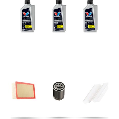 Kit tagliando 3 FILTRI e 3L OLIO compatibile con Peugeot 208 II 1.2 VTi 60kw dal 2019 (1/5)