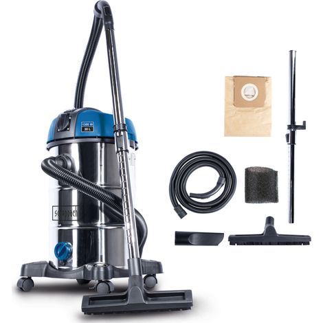 Scheppach Aspirateur Eau et poussière NTS30Premium - 1300W - Multi-usages - Cuve de 30L - 20000Pa de Puissance d'aspiration - Fonction Soufflerie - Kit d'accessoires Complet Inclus (1/5)