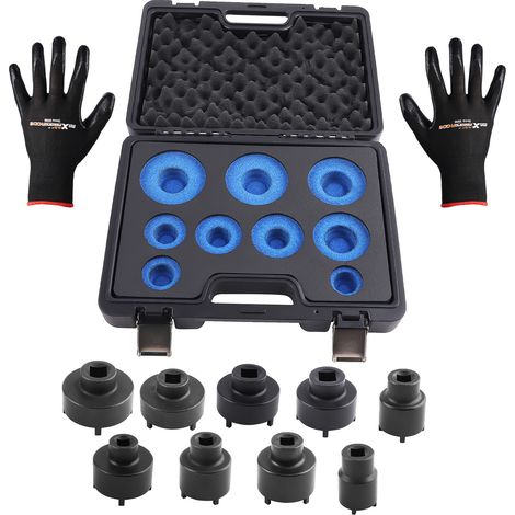 Special Socket Set for Internal Lock Nuts 1/2" 3/4" Drive 4 Pin Groove Tools Kit (1/5)