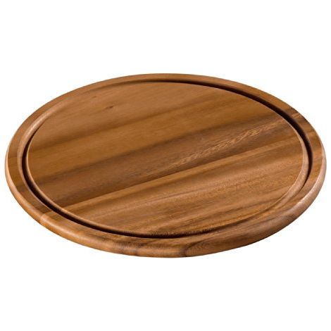 Steakplatte 30x1,5cm rund Akazie, mit Saftrille (1/2)