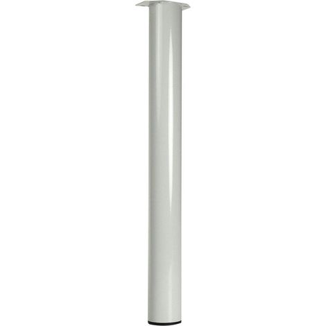 Tischbein Weiß rund Stahl 720 mm - Pro Stück