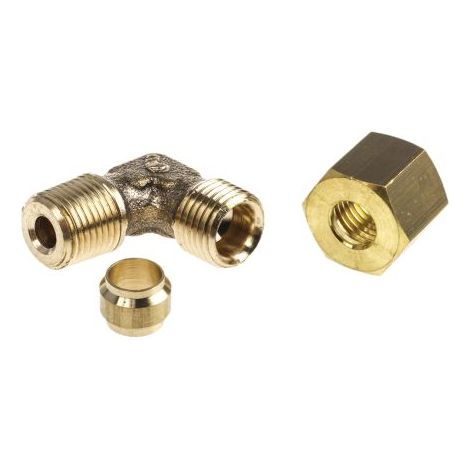 Coude Laiton 90° Legris R Mâle 1/8pouce - Femelle ( Prix pour Paquet de 5 )