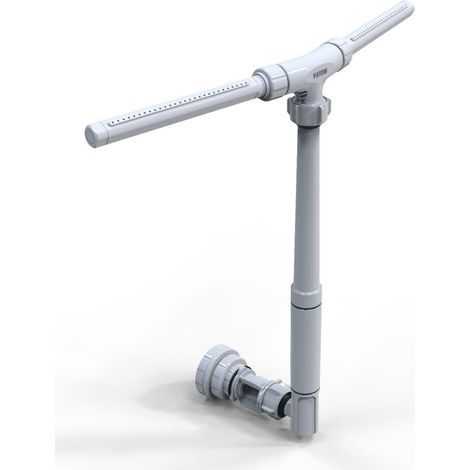Support de fontaine double pour piscine – Jet d’eau réglable – Accessoire décoratif avec effet cascade personnalisable (1/5)