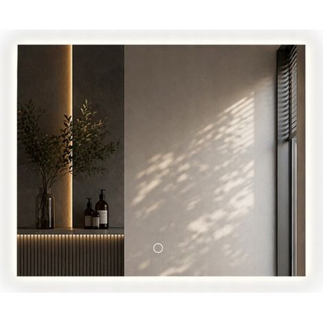 Miroir de salle de bain rectangulaire Campo 75 x 100 cm avec éclairage LED et tapis chauffant (1/5)