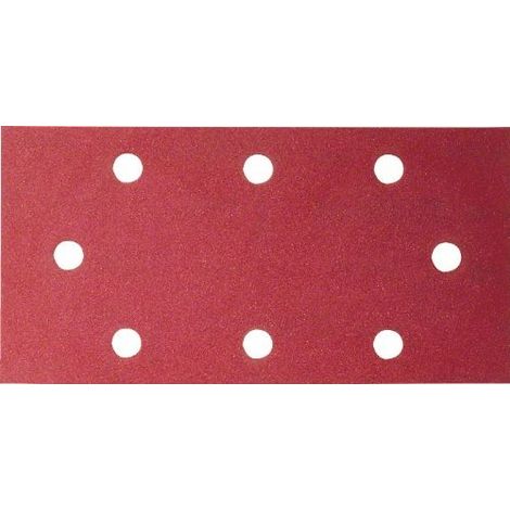 BOSCH 2609256A89 HOJAS ABRASIVAS PARA LIJADORAS VIBRATORIAS BLACK & DECKER 93 X 185 NUMERO DE AGUJEROS 8 GRANO 80 LOTE DE 10 HOJ
