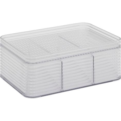 Organizer plastor 3 fächer grau 22,5x15,3cm - 5five