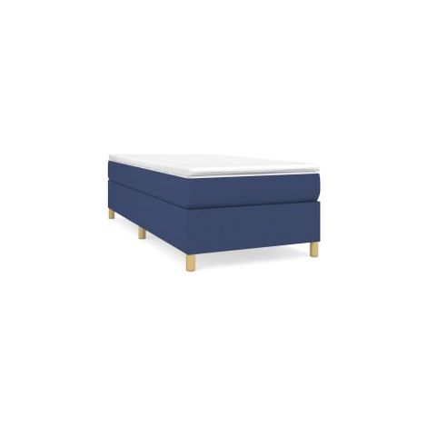 Sommier à lattes de lit avec matelas Bleu 80x200 Tissu (1/5)