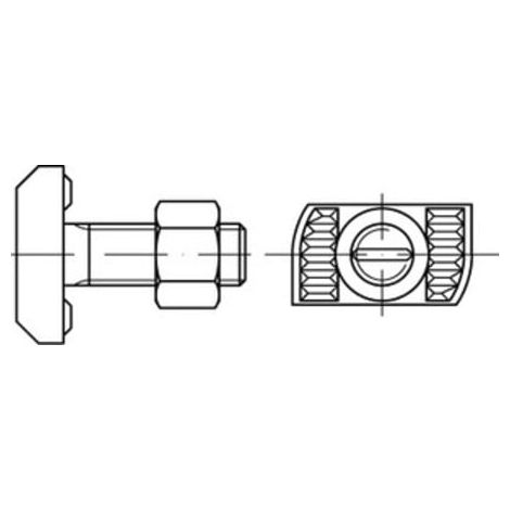 Hammerkopfschraube R 88944 6-ktmutter M20x 100 Mu A 4 - 70 25 Stück HALFEN 25 Stk