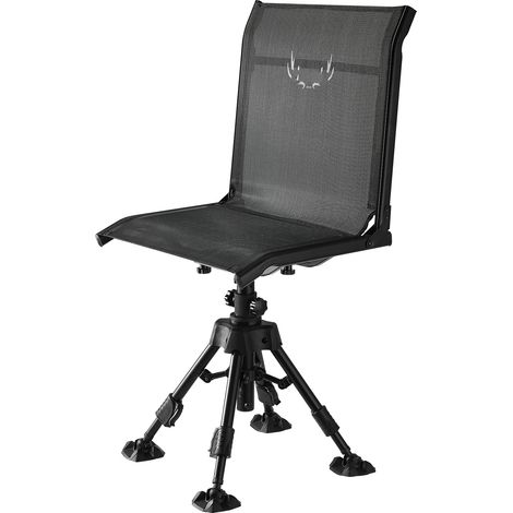 Mophorn Silla de caza giratoria de 360°, plegable, con estructura de acero robusta, asiento tipo taburete con patas resistentes al hundimiento, capacidad de carga de 158 kg, 570 x 500 x 880-1080 mm