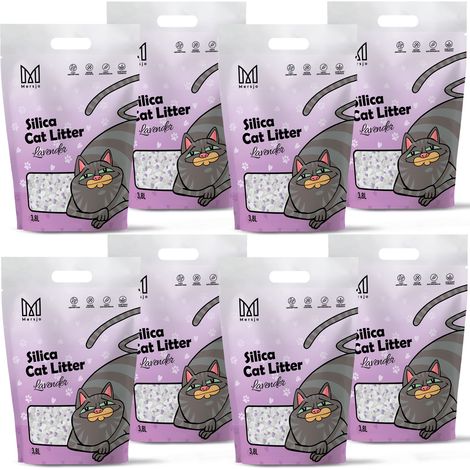 Lettiera per gatti in silicone Mersjo Lavender 8x3,8L