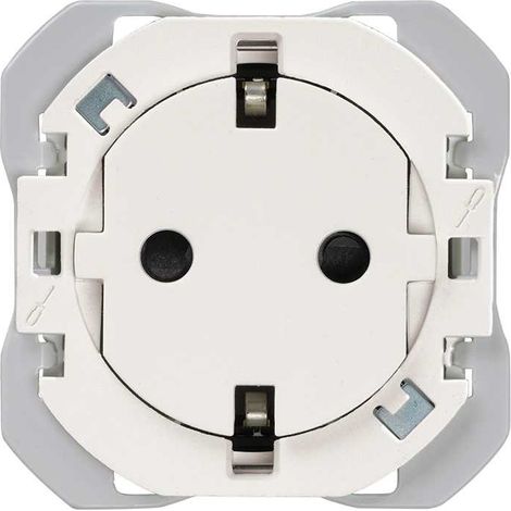 SIMON 270 Presa schuko pulita bianca 20000434-090 (1/2)