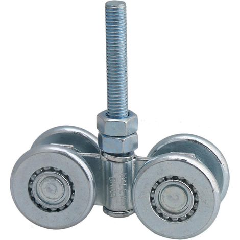 Galet de guidage en acier pour rails de porte de grange suspendus, roue de chariot H3-3 (1/3)