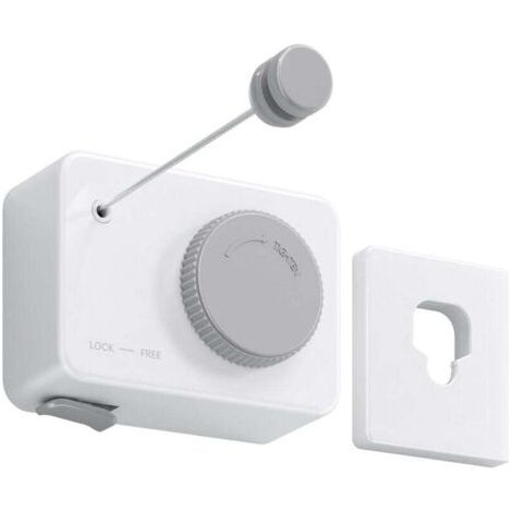 Corde à Linge Rétractable - Fixation Murale avec Réglage de Longueur (4,2m) et Anti-Affaissement, Résistante au Vent/Pluie pour Intérieur & Extérieur, Blanc (1/4)