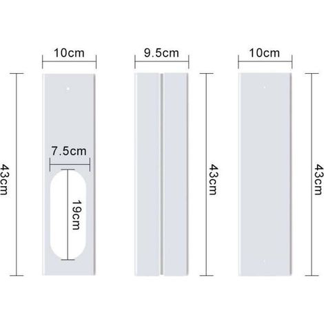 Kit di ventilazione per finestre per condizionatori portatili, guarnizione universale regolabile 43-140 cm, compatibile con tubi da 13/15 cm (1/5)