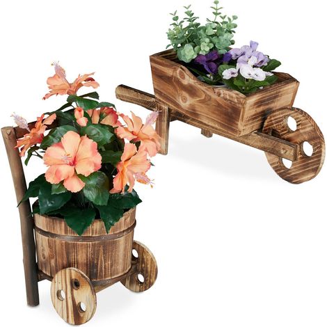 Juego de 2 carretillas para plantas