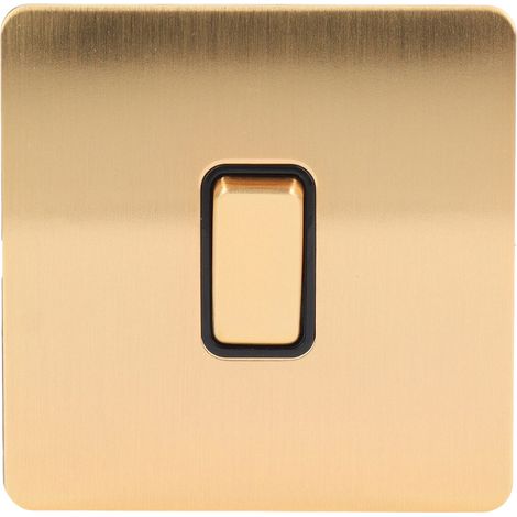 Plaque Murale Bouton Poussoir Double Commande Aspect Doré Acier Inoxydable Interrupteur AC250V (1/5)