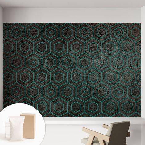 Carta Da Parati - Fotomurale In Vlies - per Decorazione pareti - Per La Cucina Camera Da Letto Per La Soggiorno Modello geometrico 152x104 cm (1/5)