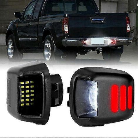 2 unidades de luz LED SMD de tubo rojo para matrícula de Nissan Navara D40 Edición 2005-2016 0710 (1/4)