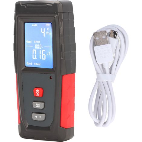 Détecteur d'ondes électromagnétiques avec alarme automatique - Testeur EMF portable 3.7V 600mAh (1/5)