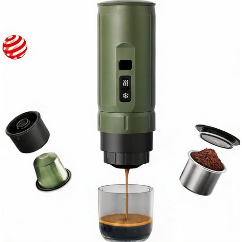 Machine à café portable HiBREW H4C Classic 2-en-1, Espresso et Capsule, 20 Bars, Batterie 7500 mAh, Compatible NS/DG/Poudre, Chauffage Rapide (1/5)