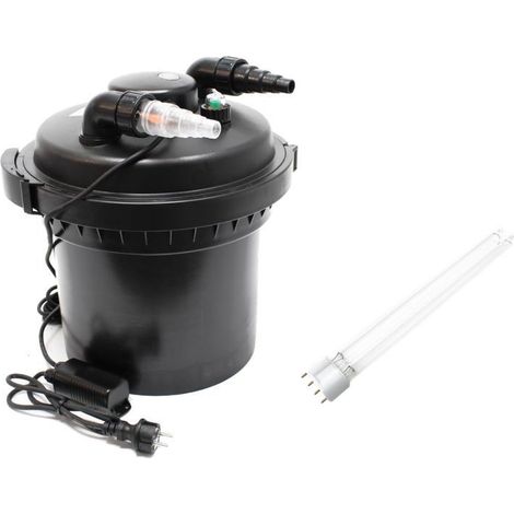 Filtre Pour Bassins De Jardin Sous Pression, UV 11W+ 1 ampoule de rechange, Jusqu'à 8000 L. Volume de 20 litres (1/5)