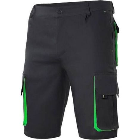 Bermuda multitasche Velilla bicolore Nero / Lime 36