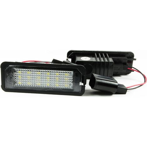 Éclairage de plaque d'immatriculation LED pour VW Amarok Eos Golf IV V VI VII Lupo New Beetle Passat B6 B7 CC Phaeton Scirocco Touareg, lot de 2. (1/2)