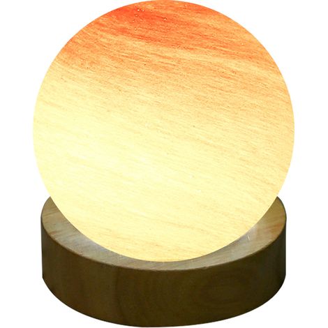 Veilleuse boule en forme de lune avec support, idéale comme cadeau. (1/5)