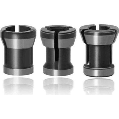 Pair Kit de 3 Têtes Mandrin à Pince HSS - Adaptateurs pour Perceuse et Fraiseuse, Conversion Facile pour Outils de Menuiserie (1/5)
