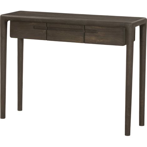 Console en bois de manguier naturel style contemporain - wengé bois de manguier foncé (1/3)