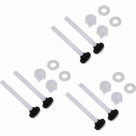 Juego de 6 tornillos de fijación POM+NBR para cisternas de inodoro, 100 mm, 3 pares, herramienta de reparación. (1/5)