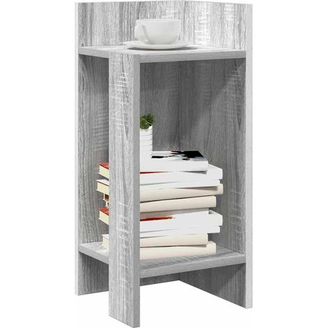 Beistelltische 2 Stk. mit Ablage Grau Sonoma 25,5x27x60 cm