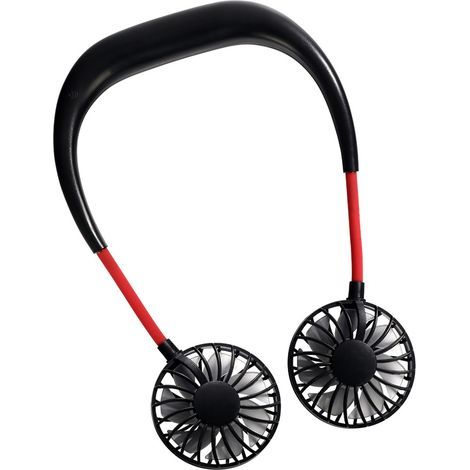 Ventilateur portable mains libres à porter autour du cou, double ventilateur rechargeable USB, mini climatiseur/rafraîchisseur d'air pour chambre (1/5)