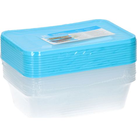 Boîte de conservation lot de 10 plastique avec couvercle