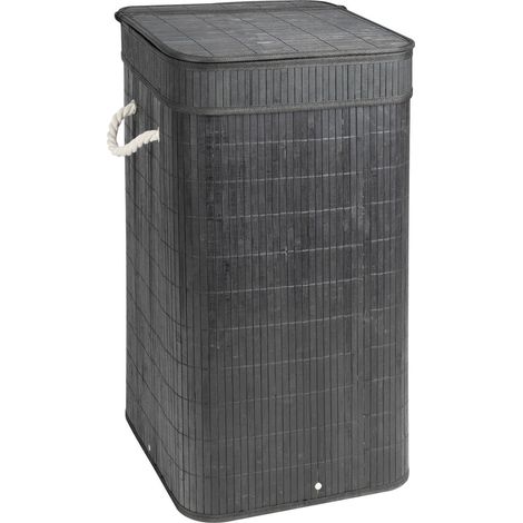 TATAMI panier à linge 35,5x63x35,5cm, noir/blanc