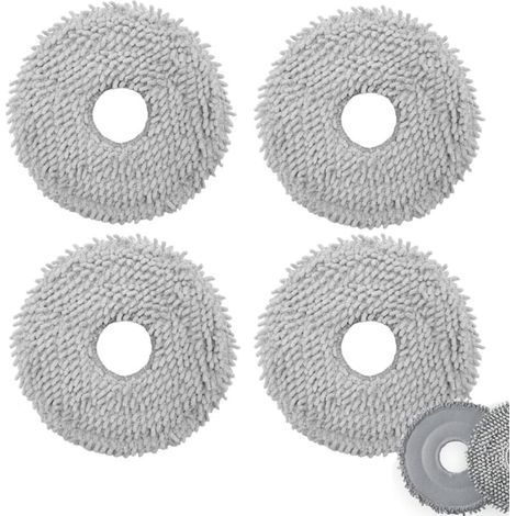 4-teiliges Wischmopp-Set für Roborock Q Revo, Ersatzteile für Roborock P10 Staubsauger, waschbare und wiederverwendbare Wischmopp-Pads (1/5)