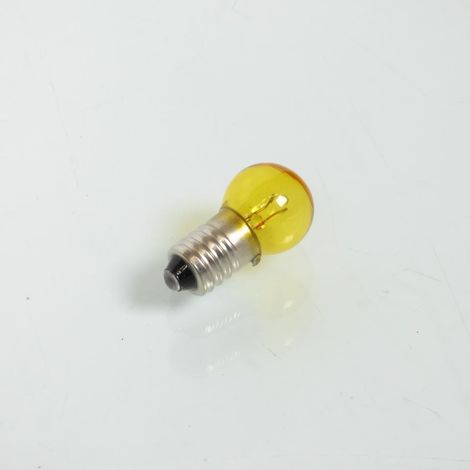 Ampoule jaune 6V 6W à visser culot E10 lampe à vis pour mobylette (1/2)