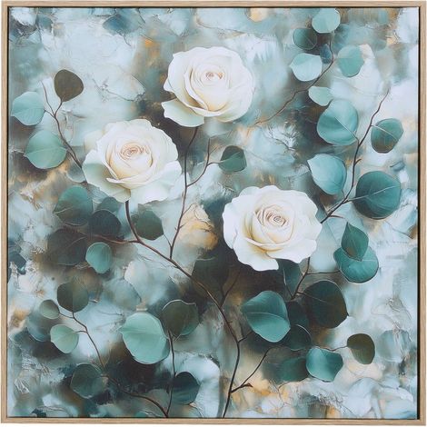 Tela stampata fiori 40x40cm blu - Atmosphera créateur d'intérieur