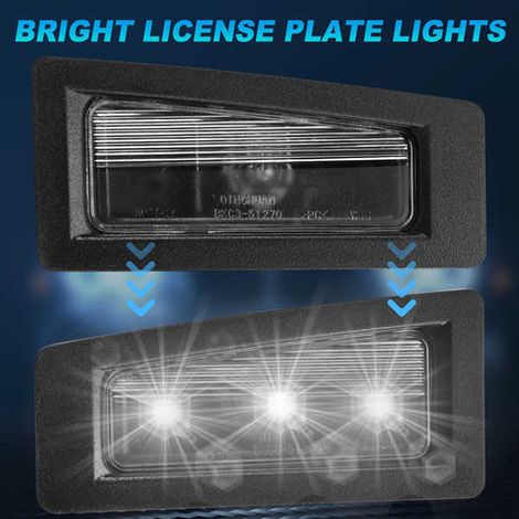 pair of license plate light assemblies B45A-51-270 and B45A-51-2L0 are suitable for the Mazda 3. (1/5)