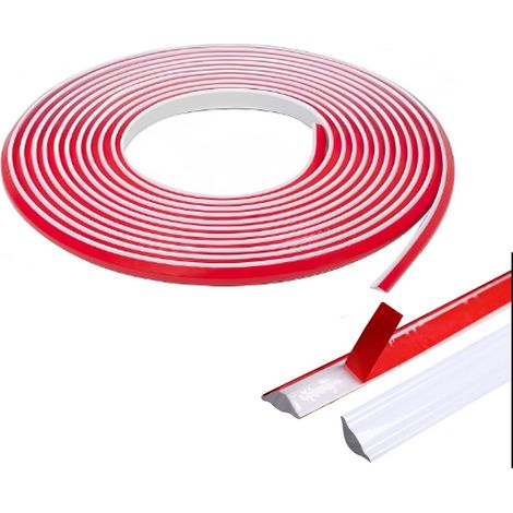 5M Flexible Trim, TPE Flexible Wall Caulk Moulding Skirting beading Laminate beading Floor Corner Edging Strip (12mm9mm)
