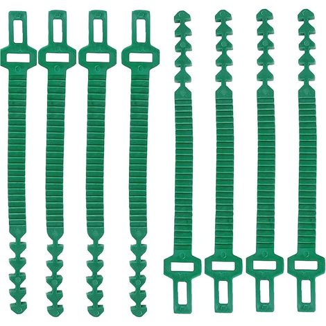 Attaches Végétales,8pcs Réglables Attaches Torsadées 24CM Attache Plante en Plastique Réglable Bretelles Ajustables pour Arbres Liens pour Plantes De Jardin Interlock