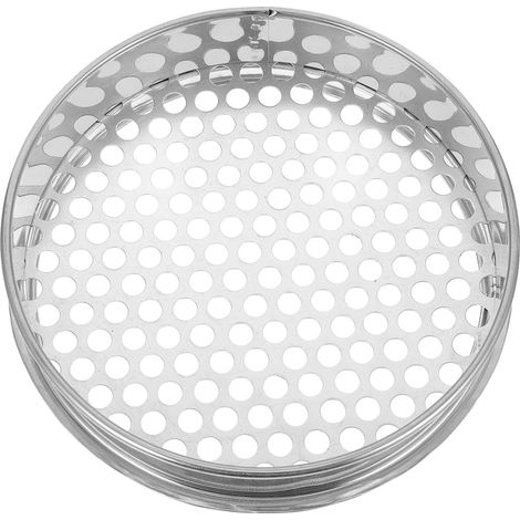 Peneira De Aço Inoxidável De 20 Cm Com Orifícios Redondos De 10 Mm Para Peneirar Terra Para Vasos. (1/5)