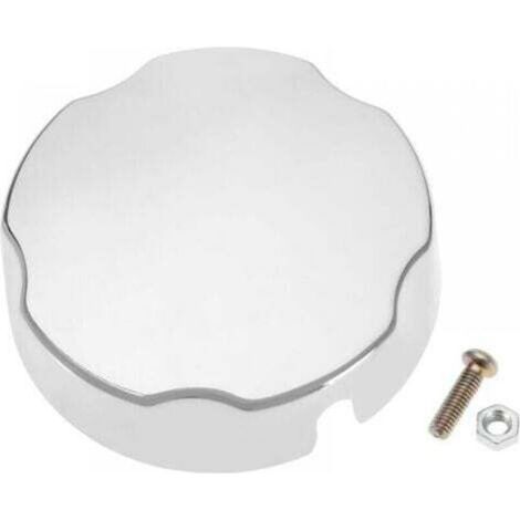 Bouton de Commande Baignoire Escamotable Bouton Rotatif de Vidange Baignoire Bouton de Couvercle Trop-plein Bouton de Bouchon de Bain en Plastique Chromé Accessoires de Vidange de Baignoire (1/5)