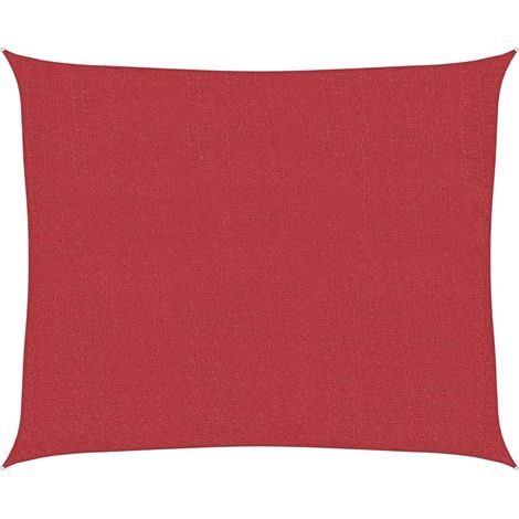 Voile d'ombrage - Toile solaire - Voile de parasol 160 g/m² Rouge 2,5x3 m PEHD Chic-216371 (1/5)