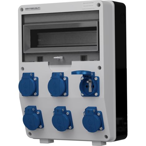 Tableau électrique de chantier TD 6x230 V avec prises Mennekes Doktorvolt DV-0571-F (1/3)