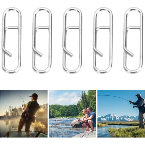 100 attaches ovales en acier inoxydable pour pêche, camping et bricolage - Fixations durables et rapides (1/5)
